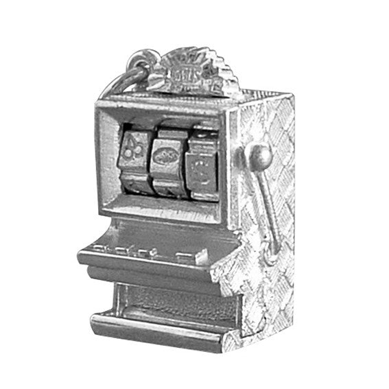 Fruit Poker Machine Charm in Sterling Silver or Gold