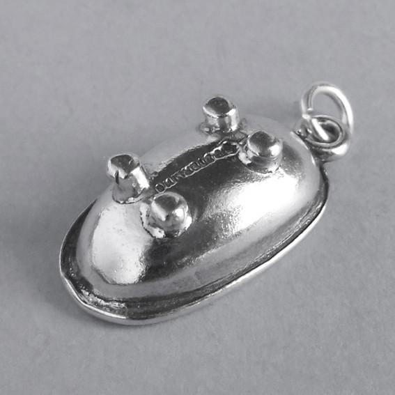 Claw foot bath tub charm sterling silver pendant