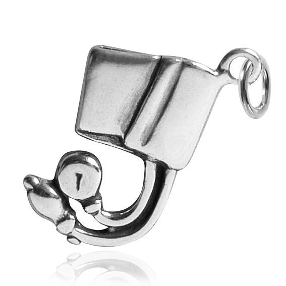 Blood Pressure Cuff Charm Sterling Silver Pendant | Charmarama