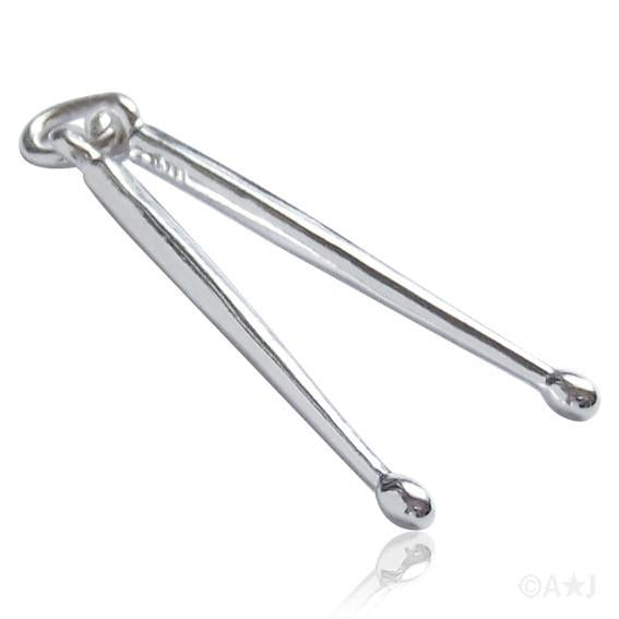 Drumsticks Charm Pendant in Sterling Silver or Gold | Charmarama