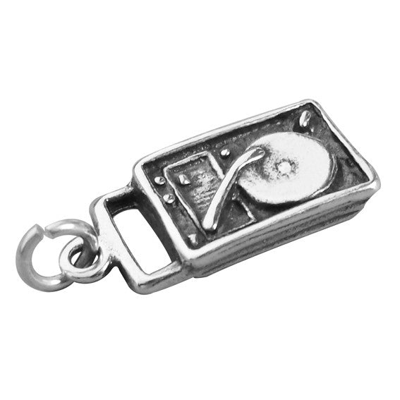 Sterling Silver Record Player Charm