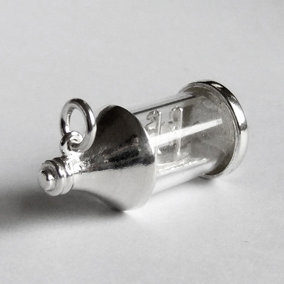 Ship in a Bottle Charm in Sterling Silver or Gold