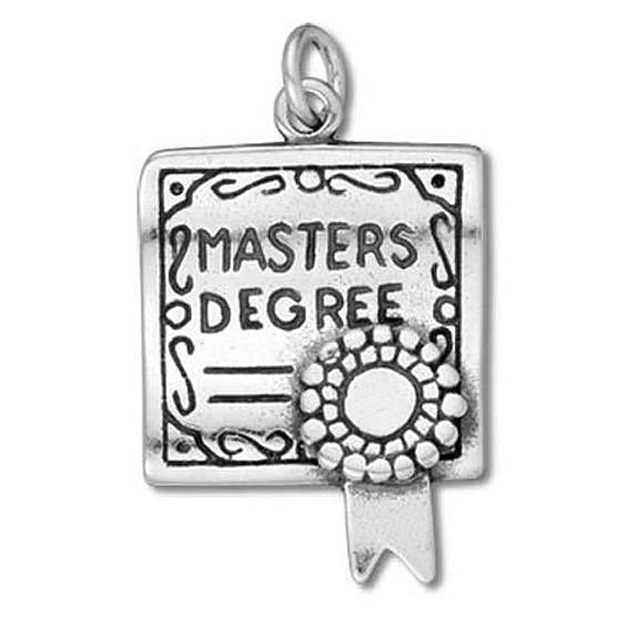 Sterling Silver Masters Degree Charm
