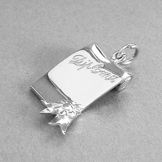 diploma scroll charm