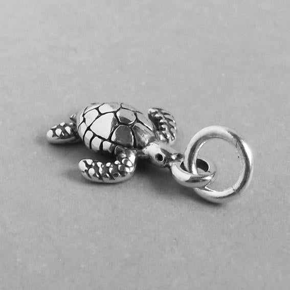 Tiny Sterling Silver Turtle Charm