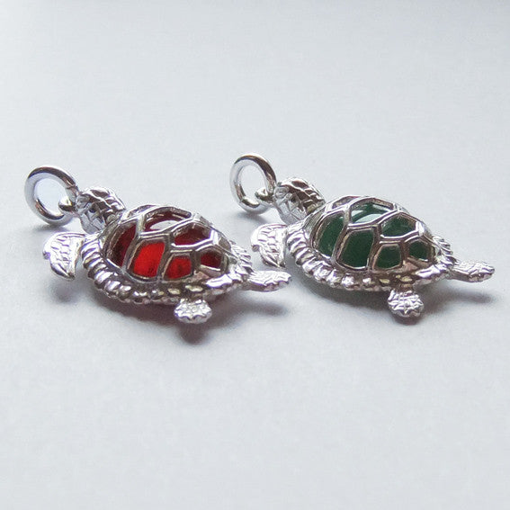 Carnelian or Aventurine Turtle Charm