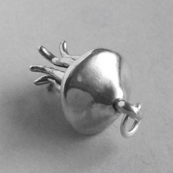 Jellyfish Charm Sterling Silver Ocean Life Pendant | Charmarama