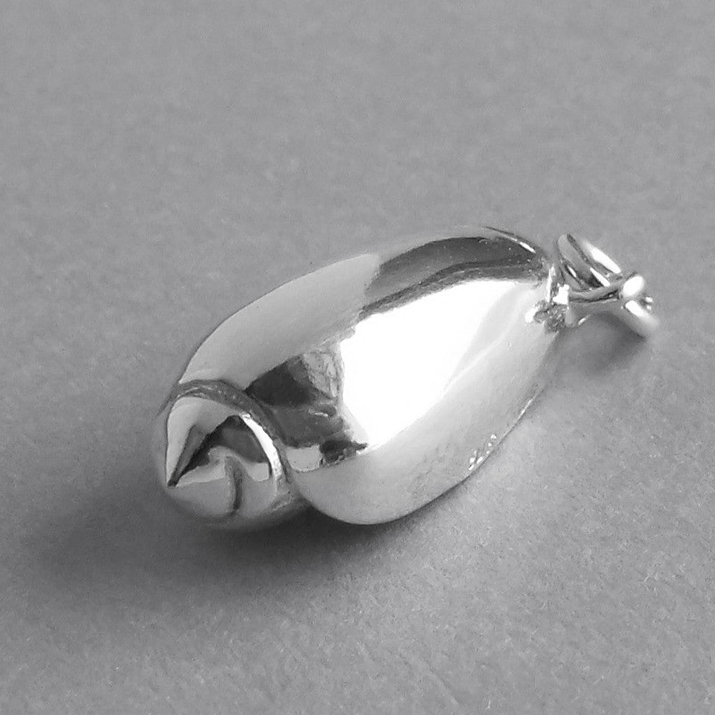 Olive Seashell Charm Sterling Silver or Gold Beach Shell Pendant | Silver Star Charms