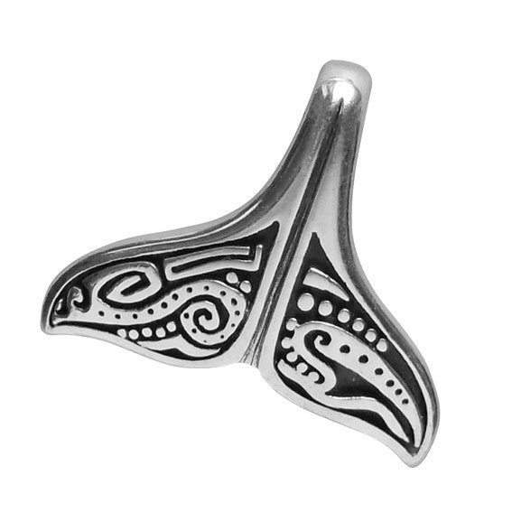 Sterling Silver Whale Tail Pendant