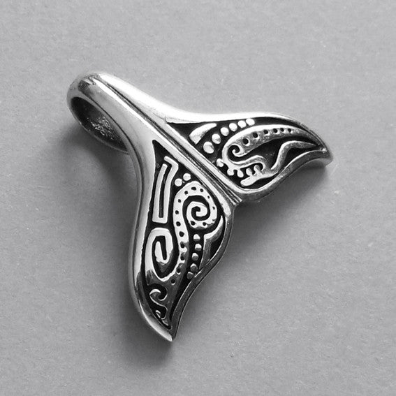 Sterling Silver Whale Tail Pendant