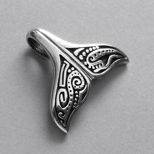 Sterling Silver Whale Tail Pendant