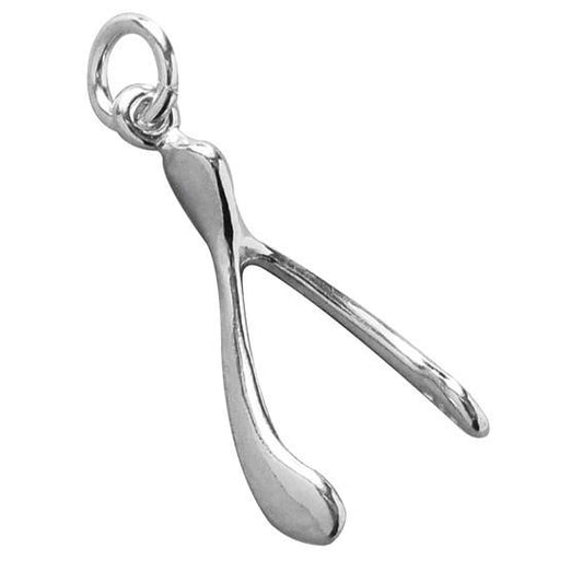 Sterling Silver Wishbone Charm | Charmarama