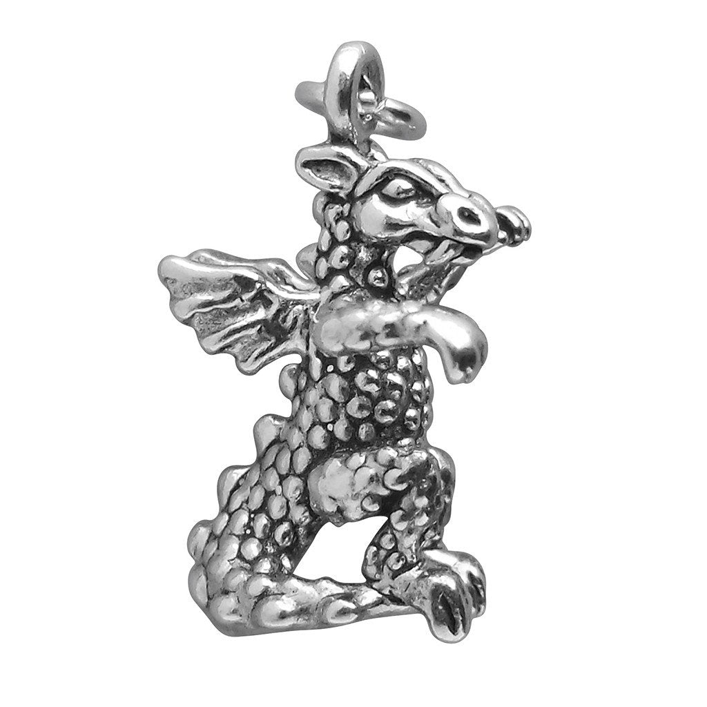 Dragon Charm Sterling Silver Pendant | Charmarama