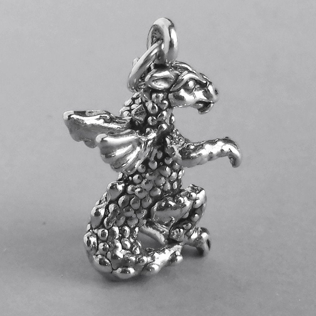 Dragon Charm Sterling Silver Pendant | Charmarama