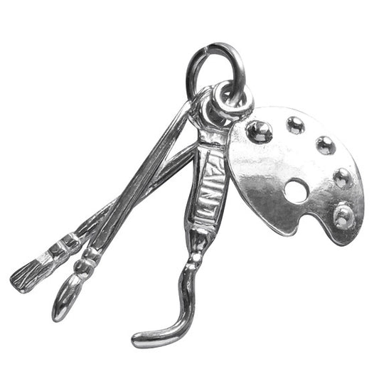 Sterling Silver Artist Tools Charm