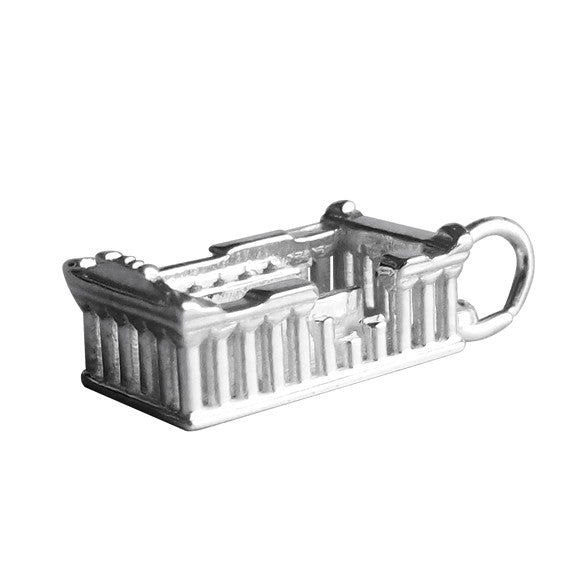 Parthenon Charm Sterling Silver Greek Pendant