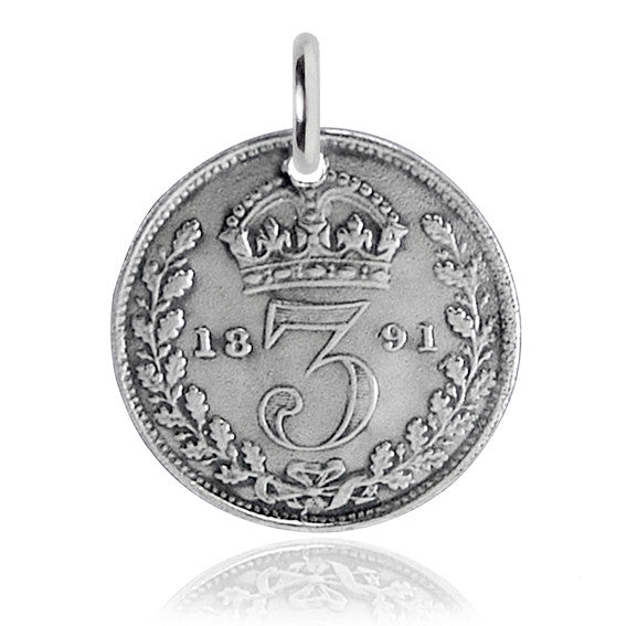 Victorian Threepence Coin Charm