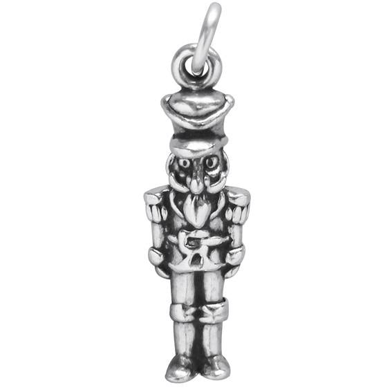 Nutcracker Toy Soldier Charm Sterling Silver Pendant | Charmarama