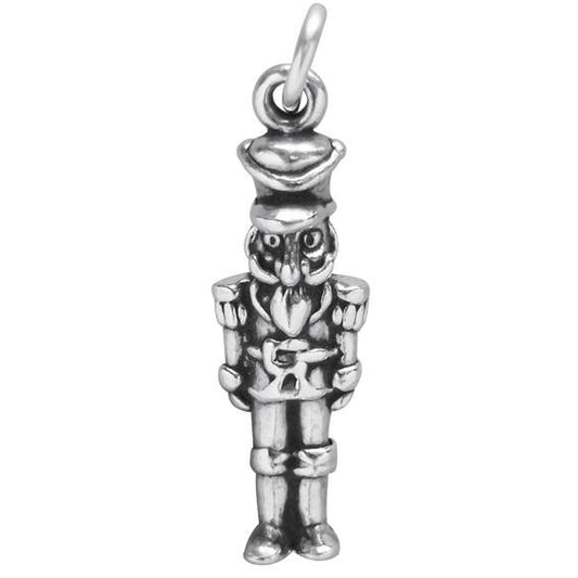 Nutcracker Toy Soldier Charm Sterling Silver Pendant | Charmarama