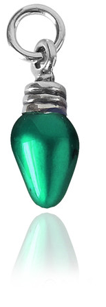Green Christmas Tree Fairy Light Charm Pendant | Charmarama