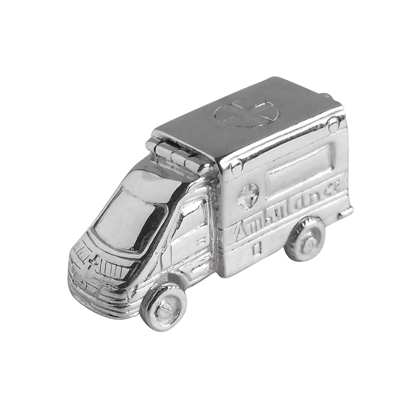 A sterling silver ambulance charm