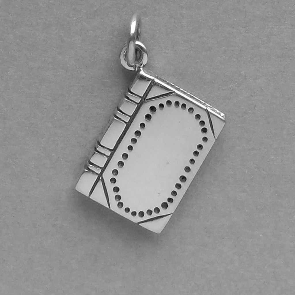 sterling silver book charm