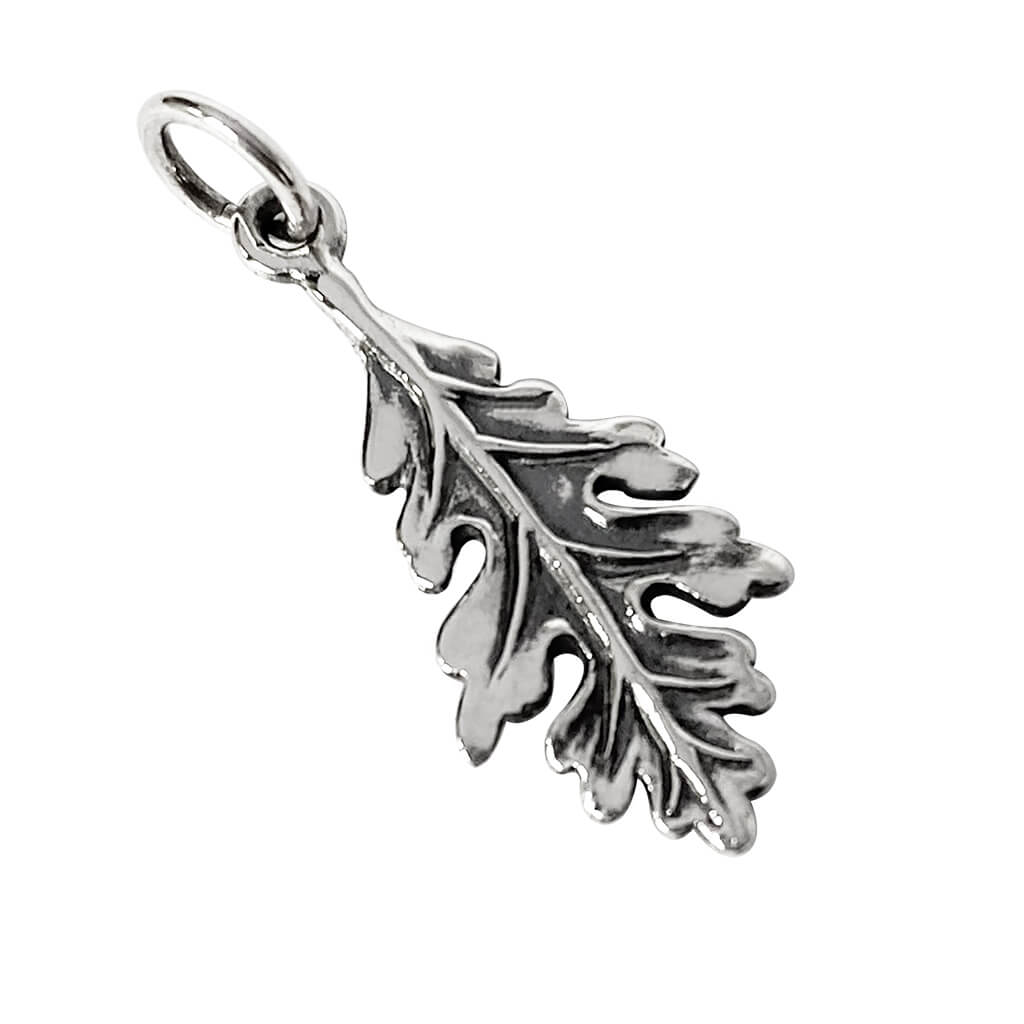 sterling silver oak leaf charm