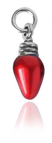 Red Christmas Tree Fairy Light Charm Pendant | Charmarama
