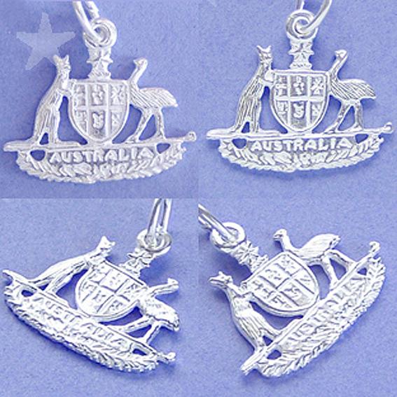 Sterling silver Australian coat of arms charm