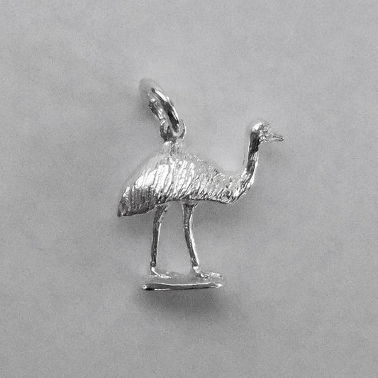 Sterling silver emu charm