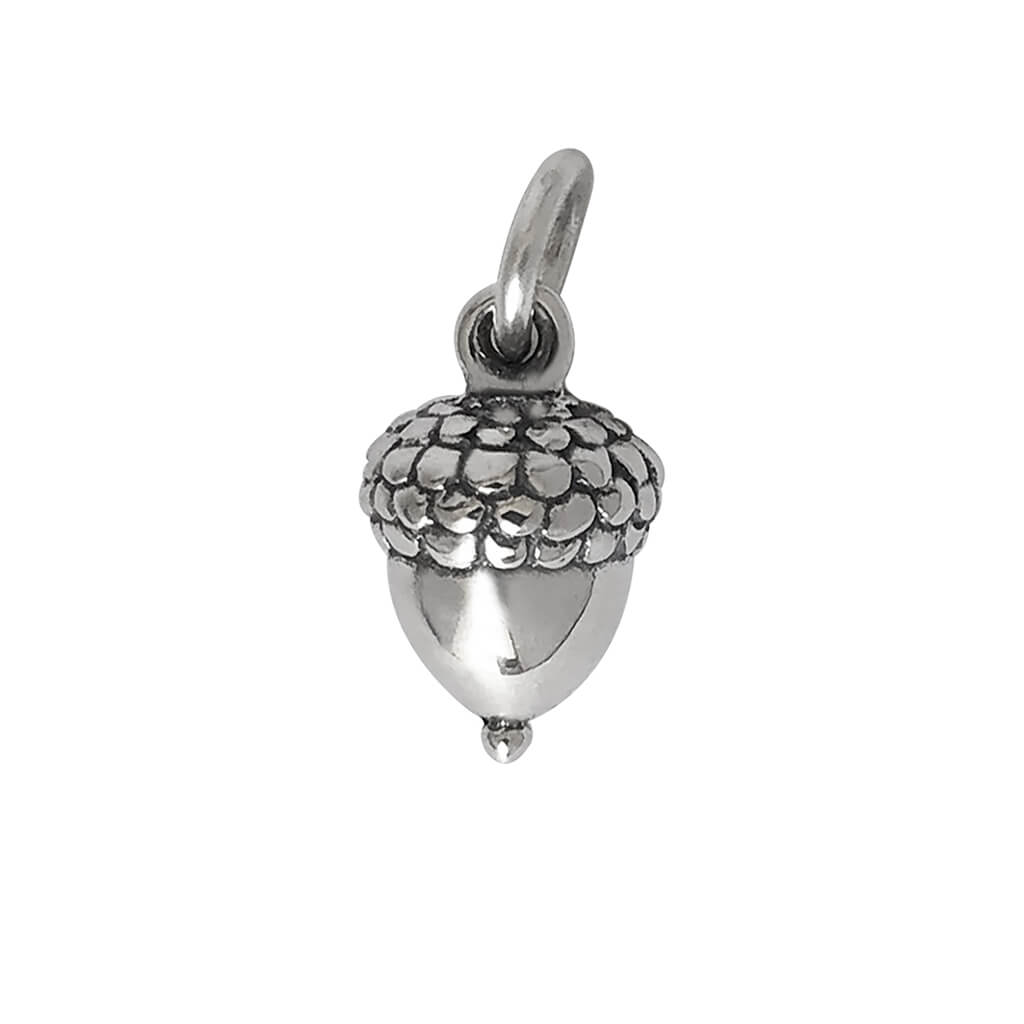Miniature Acorn Charm Sterling Silver Nature Pendant