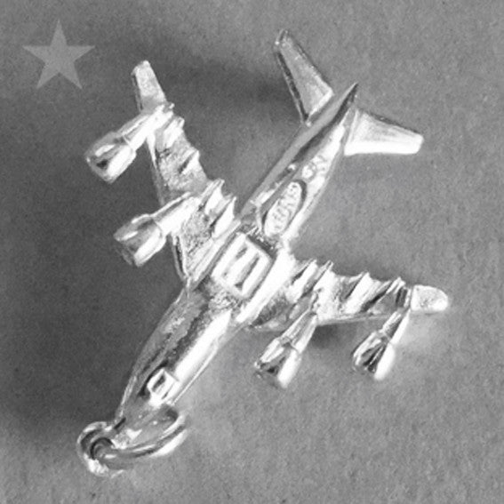 sterling silver aeroplane charm