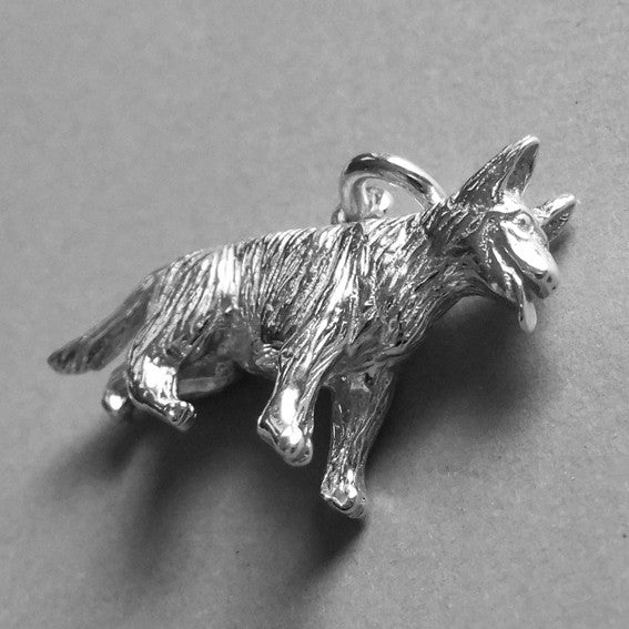 Sterling silver Alsatian Charm