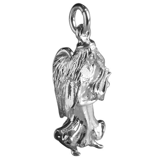 Angel Charm with Moving Wings in sterling silver