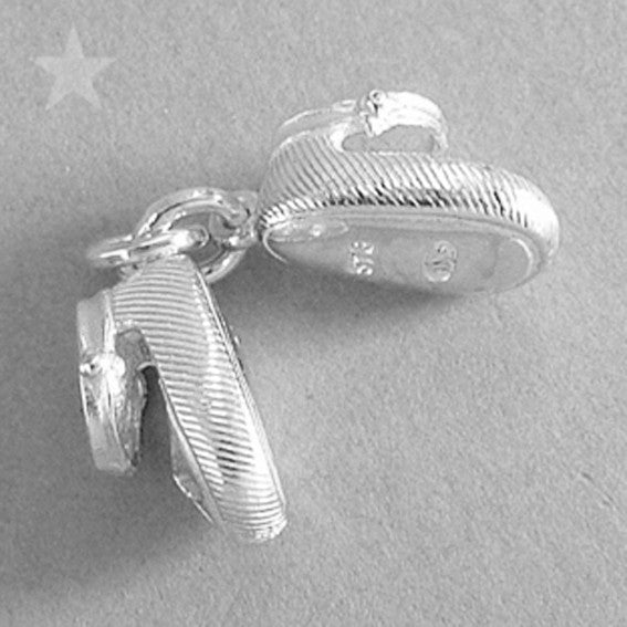 sterling silver baby booties charm pendant