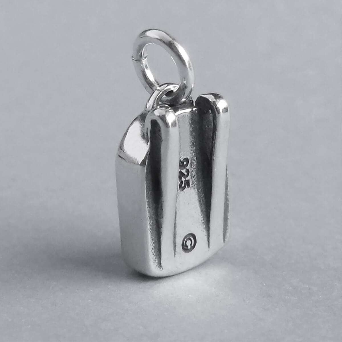 backpack charm in sterling silver