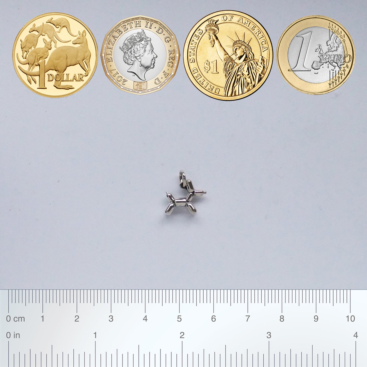 small sterling silver balloon dog charm