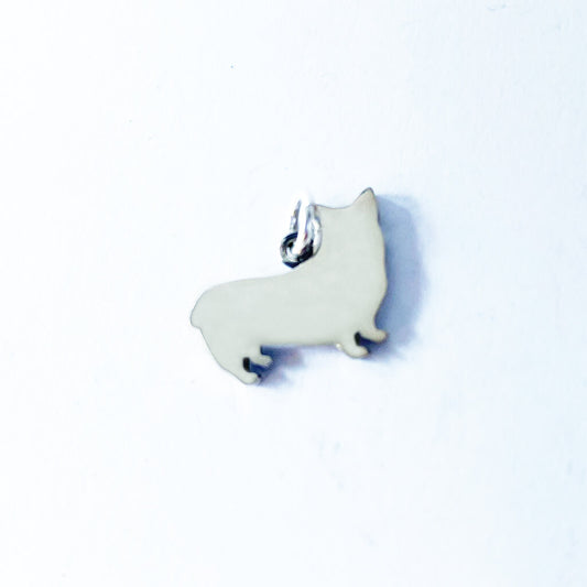 sterling silver corgi dog charm