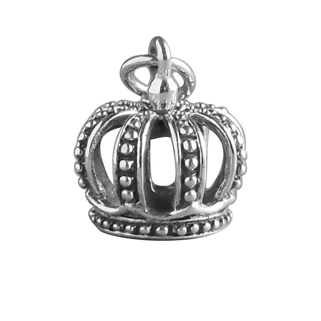 sterling silver crown charm