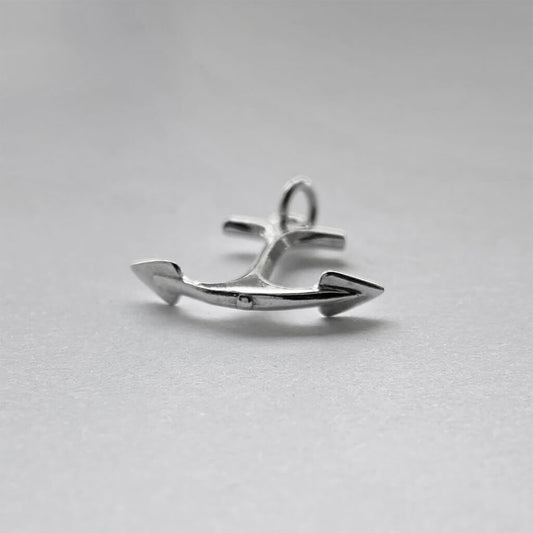 sterling silver minimalist anchor charm