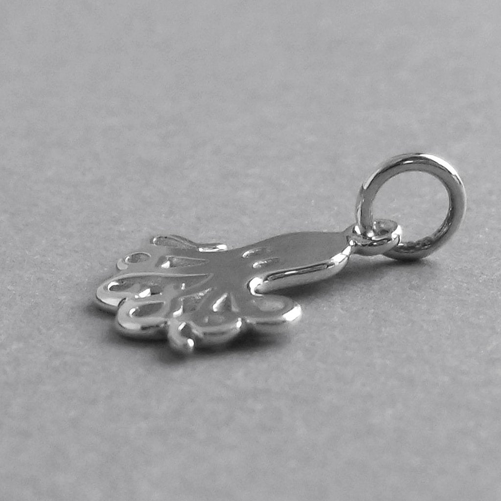 octopus charm in sterling silver