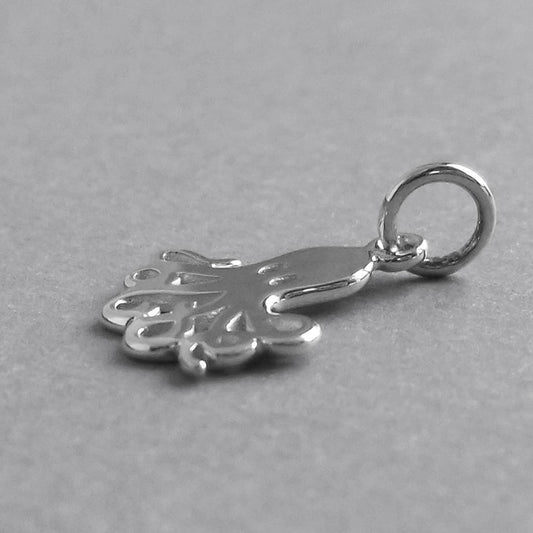 octopus charm in sterling silver
