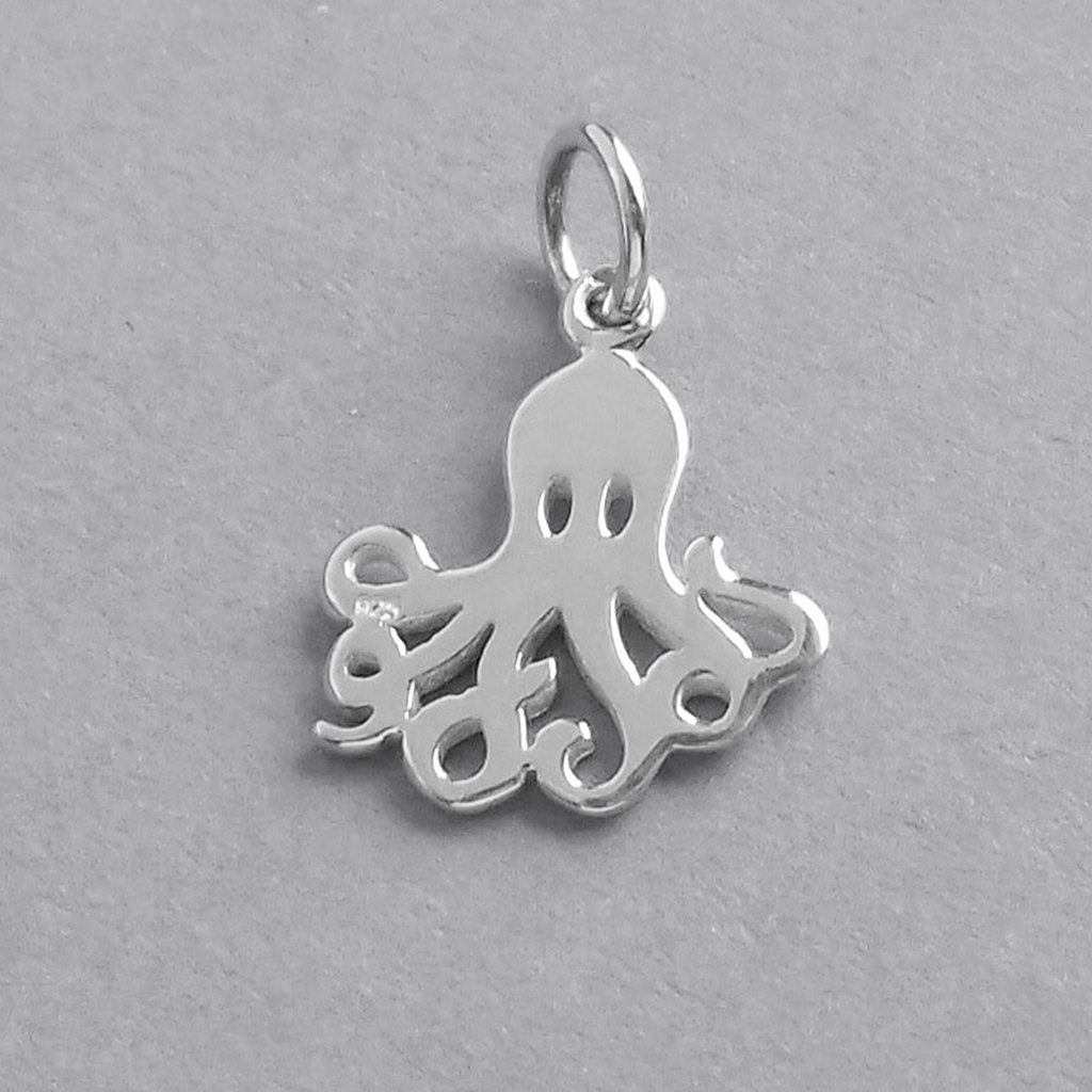 octopus charm sterling silver