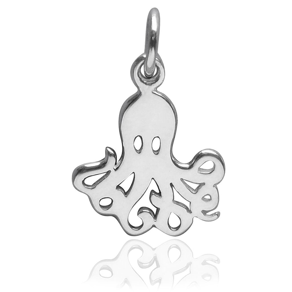 sterling silver octopus charm