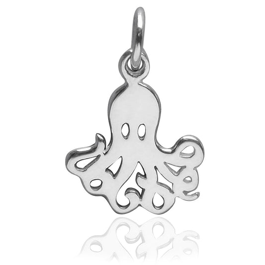 sterling silver octopus charm