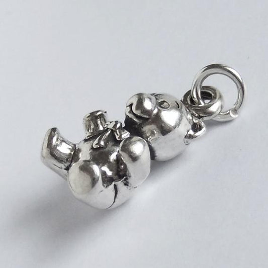Toy Teddy Bear Charm Sterling Silver 925 Pendant