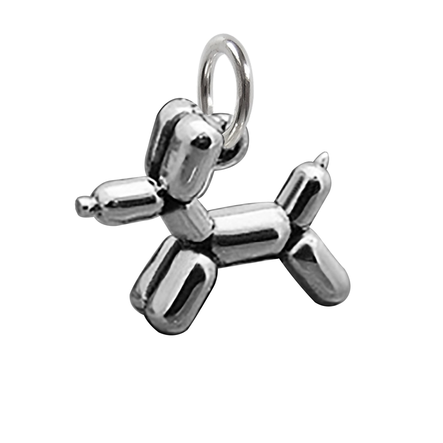 silver balloon dog charm