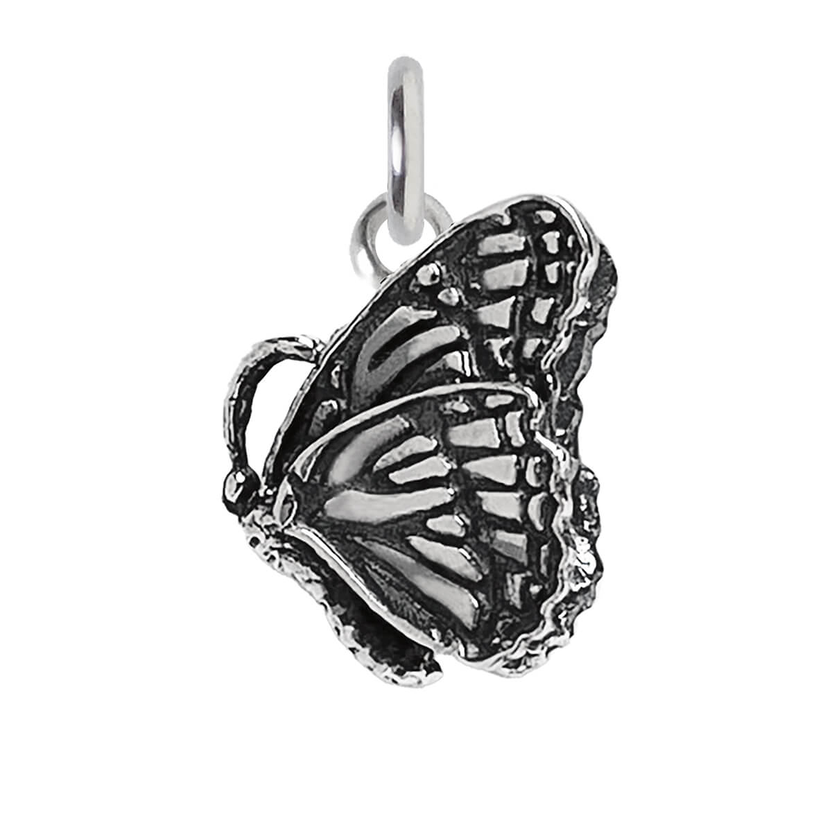 Sterling silver butterfly with closed wings charm from Charmarama