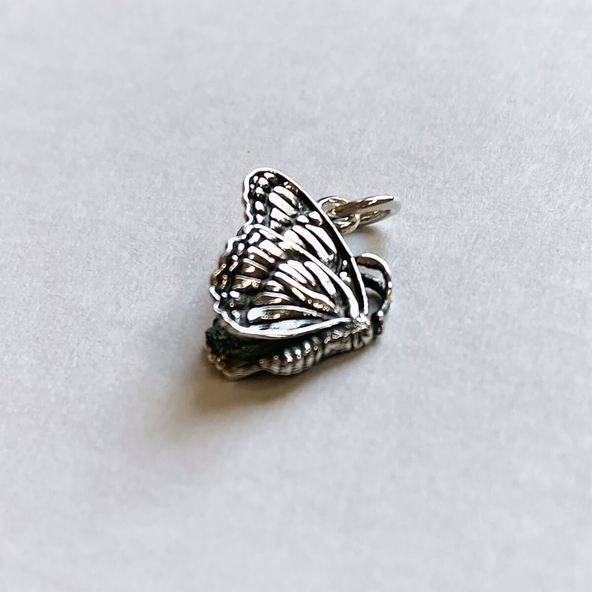 3D Butterfly charm with lovely detail sterling silver pendant