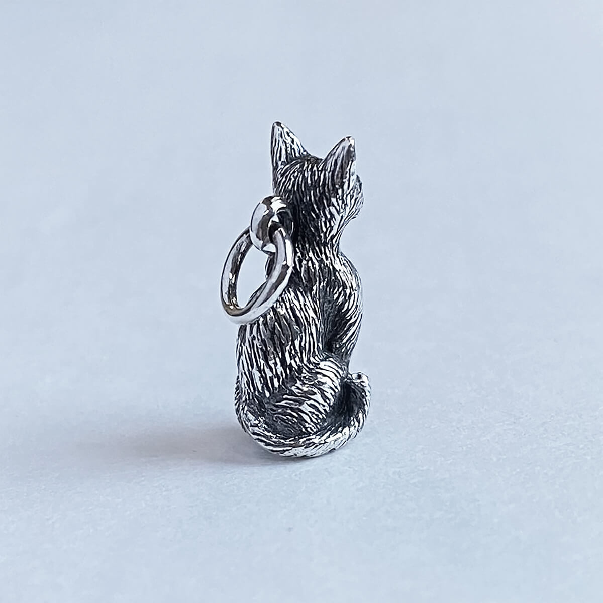 Pet cat charm sterling silver pendant from Charmarama